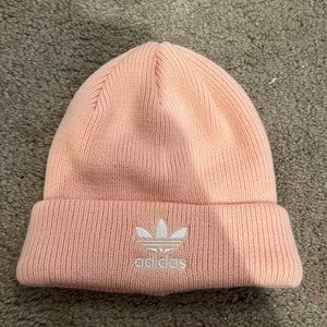 light pink adidas beanie